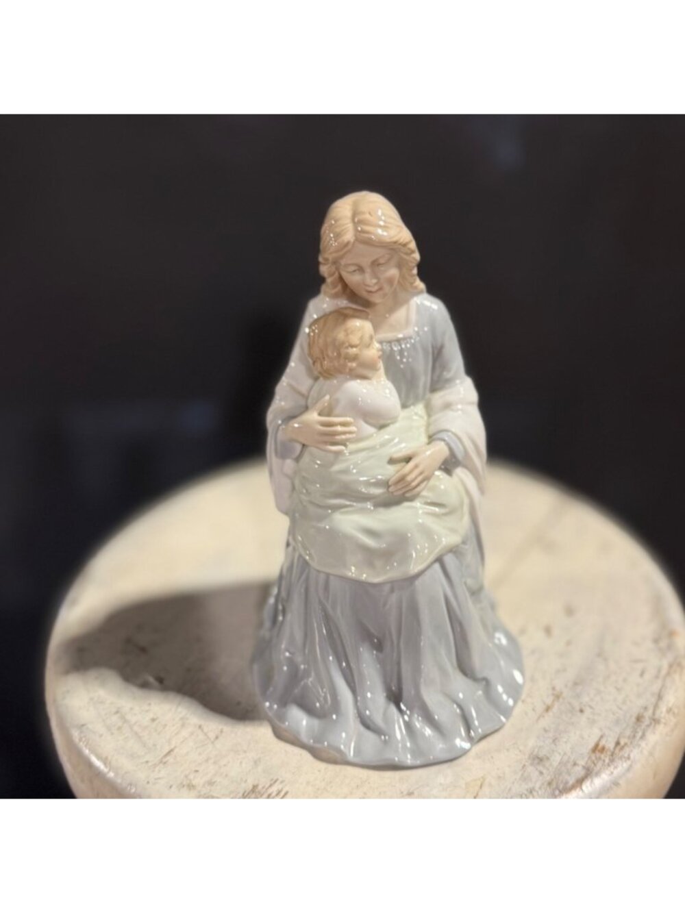 Vintage Homco Madonna And Child Porcelain Figurine #8809 8" Tall